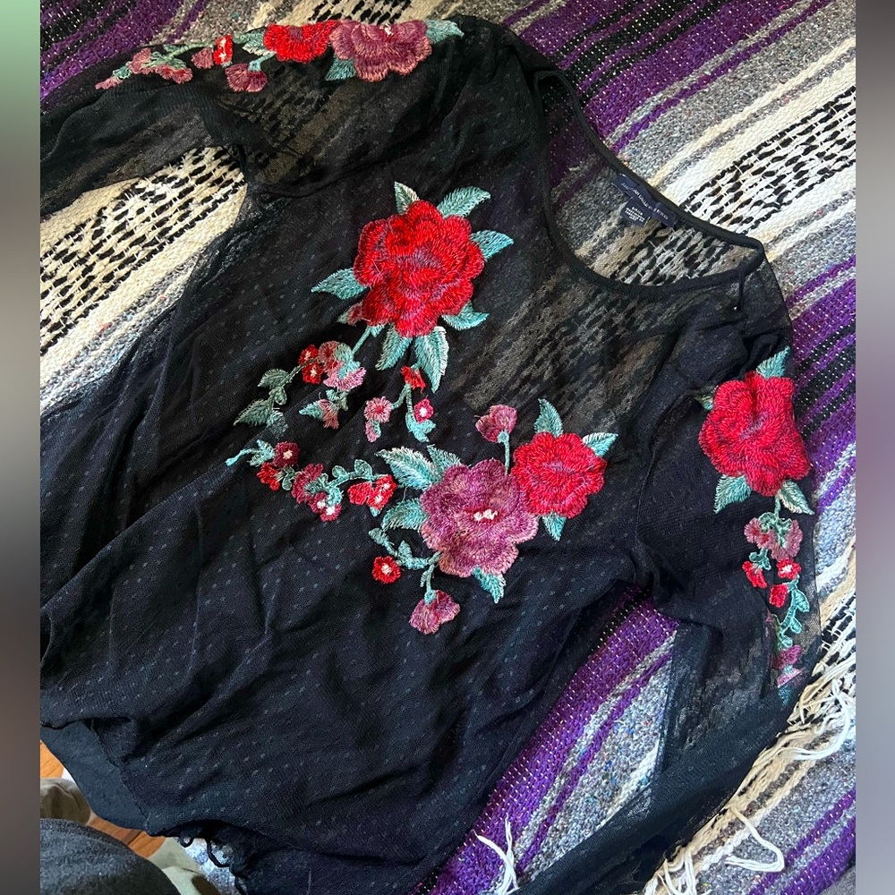 Mesh Floral Shirt